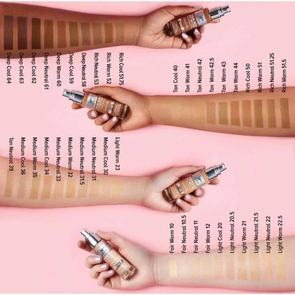IT Cosmetics Your Skin But Better  Foundation + Skincare - Deep Cool 62 - New